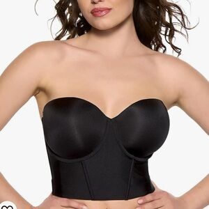 NWT Felina |  Body Veil Longline Strapless Bra | Seamless | Contour 32DD